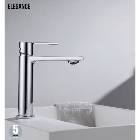Μπαταρία νιπτήρα Orabella Elegance 10242 Chrome (Χρωμέ) Τετραγωνισμένη Ύψους 18,8 εκ.